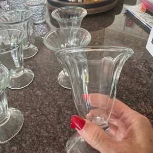 Vintage sundae serving glasses Dessert Cups